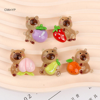 Cminyp Kawaii Dạ Quang Capybara Xe Đồ Trang Trí Nhà Búp Bê Mini Cảnh Trang Trí Đồ Trang Trí Phong Cảnh Vi Mô DIY Máy Tính Để Bàn Trang Trí Đồ Chơi Vinh Quang