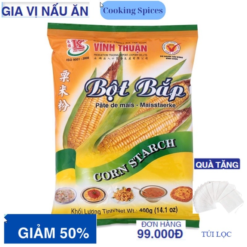 Bột bắp Vĩnh thuận 400gr