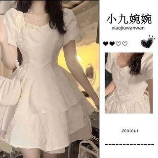 Váy Liền Thắt Nơ Công Chúa Cao Cấp Váy Ngắn Ngọt Ngào Bồng Bềnh Siêu Tiên Nữ Tôn Dáng Gầy Chít Eo Mẫu Mới Cho Nữ