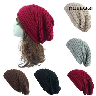 HULEQQI Mũ dệt kim Hip Hop Slouchy Móc trượt tuyết