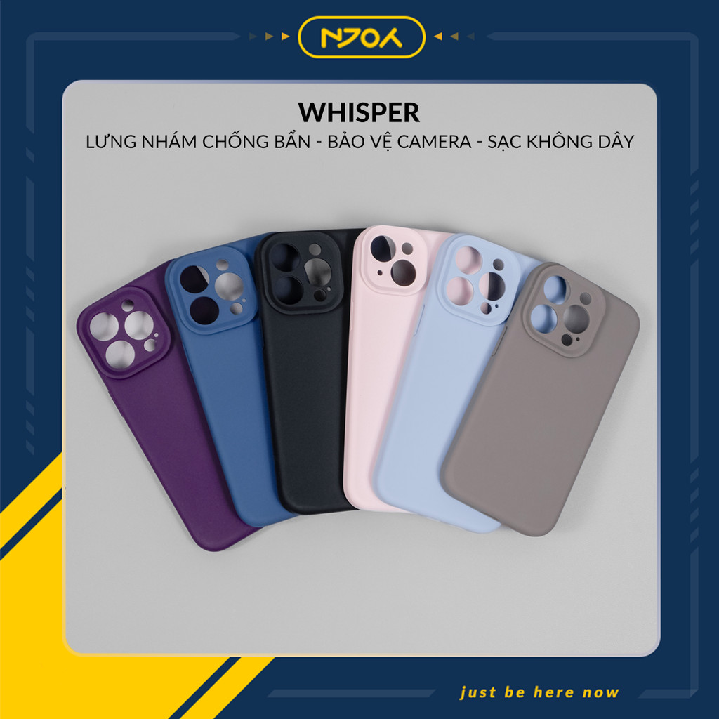 Ốp Silicon Chống Bẩn Hỗ Trợ Sạc Không Dây Bảo Vệ Camera Cho Điện Thoại iPhone 16 Pro Max 15 14 13 12