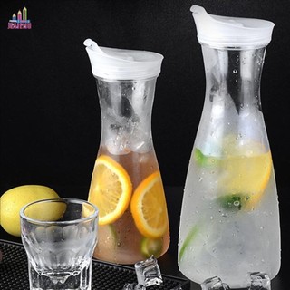 Jesjeliu Bình đựng nước ép thực phẩm Nhựa trong suốt Hộ gia đình Dung tích lớn Bình trà cho nước uống lạnh Bình chanh