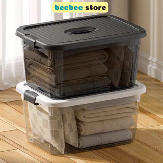 Hộp Nhựa Đựng Đồ  Trong Suốt Có Nắp, Thùng Đựng Đồ Nhiều Kích Thước, Có Quai Cài Nắp Q100