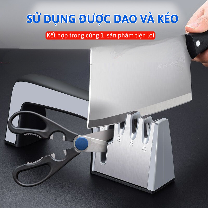 Máy Mài Dao Kéo Đa Năng 4 in 1 Lily's Decor House Khe Mài Thép Chống Gỉ Tiện Lợi Mài Nhanh Chóng