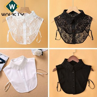 Cổ áo giả WAPKTY, Cổ áo giả ren có thể tháo rời, Áo sơ mi nửa cổ có thể tháo rời dành cho nữ