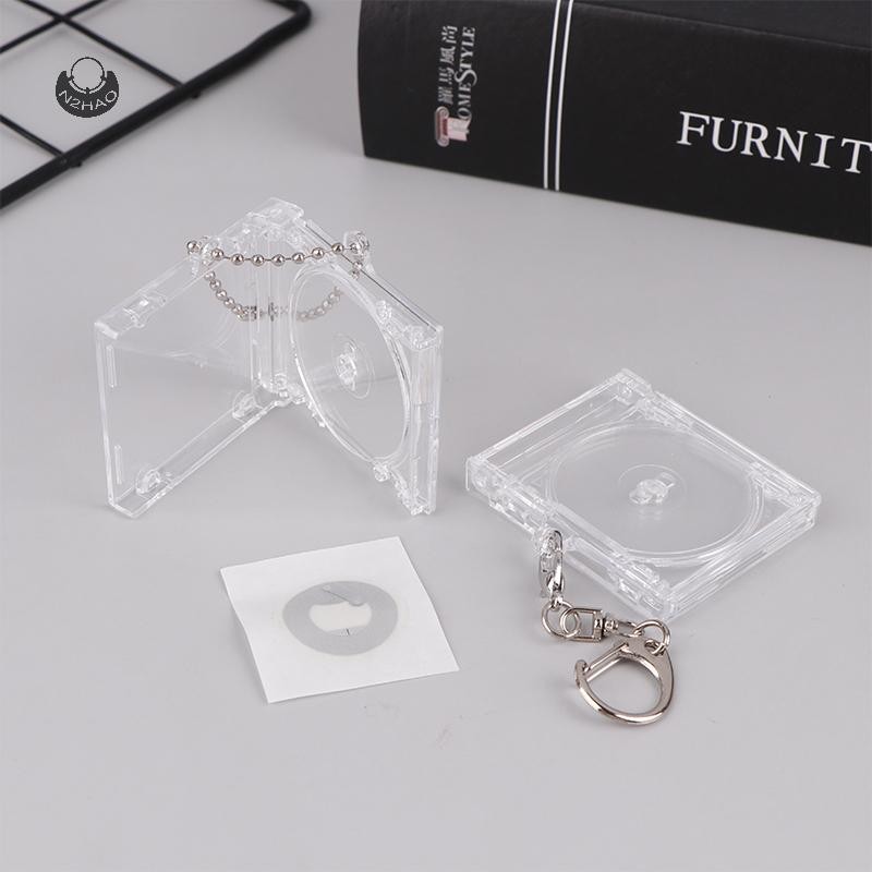 N2hao 1 Chiếc Trống Album Mini CD Hộp Đựng Chìa Khóa Cho DIY Ba Lô Treo Trang Trí Móc Khóa Mặt Dây Chuyền QZZ