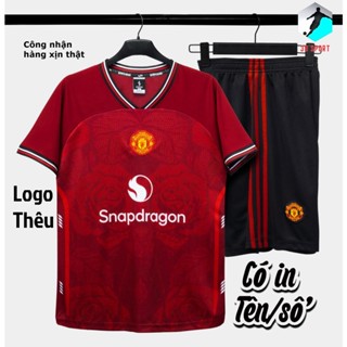 [Có in (Nhiều mẫu)- HÀNG Strivend MỚI VỀ ĐẸP] Bộ quần áo MU đỏ chế hàng đẹp vải mè logo thêu