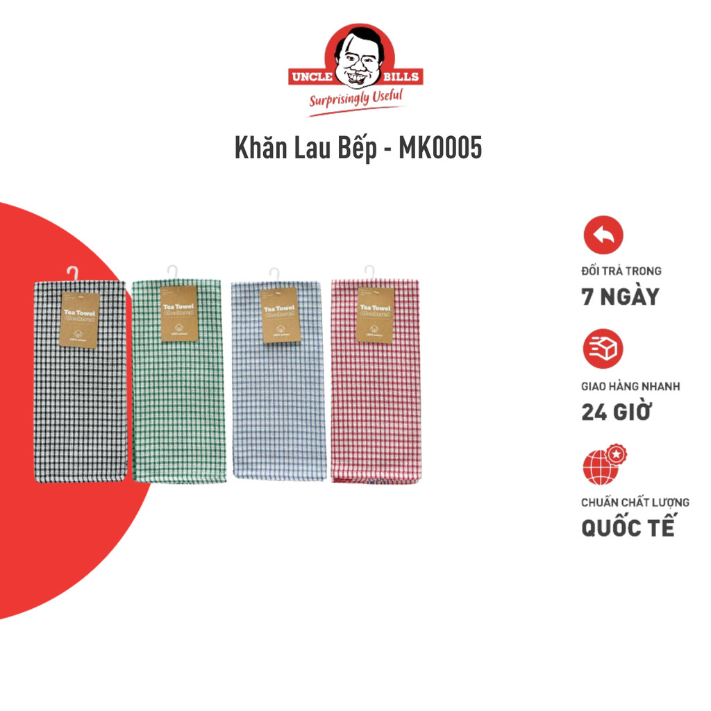 Khăn Lau Bếp UNCLE BILLS Lau Bát, Đĩa An Toàn Sử Dụng Tiện Lợi Kích Cỡ 46 X 67cm - MK0005