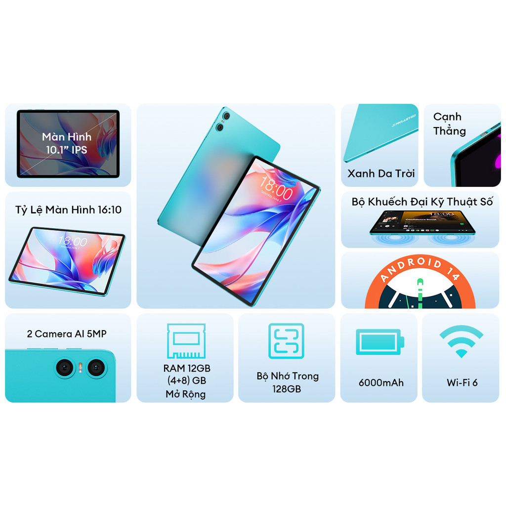 [PHIÊN BẢN MỚI] Máy Tính Bảng Teclast P30 12GB(4+8)/128GB| HD 11” | 6000mAh| 2 Loa Kép | Hàng Chính Hãng | BigBuy360 - bigbuy360.vn