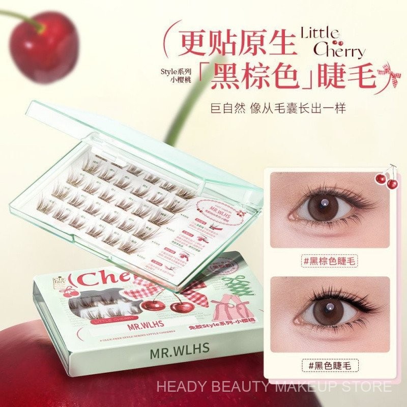 MR.WISH Lông Mi Giả Nhỏ Anh Đào Nâu Lông Mi Không Keo Dán FCDY Tự Nhiên