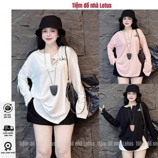  Video SP - Áo thun tay dài cổ tròn xinh in chữ alo phom freesize 60kg  Tiệm đồ nhà Lotus  
