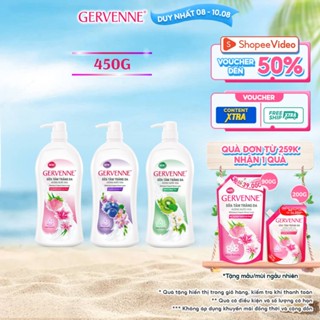 Sữa tắm trắng da hương nước hoa Gervenne 450G/chai (3 mùi)