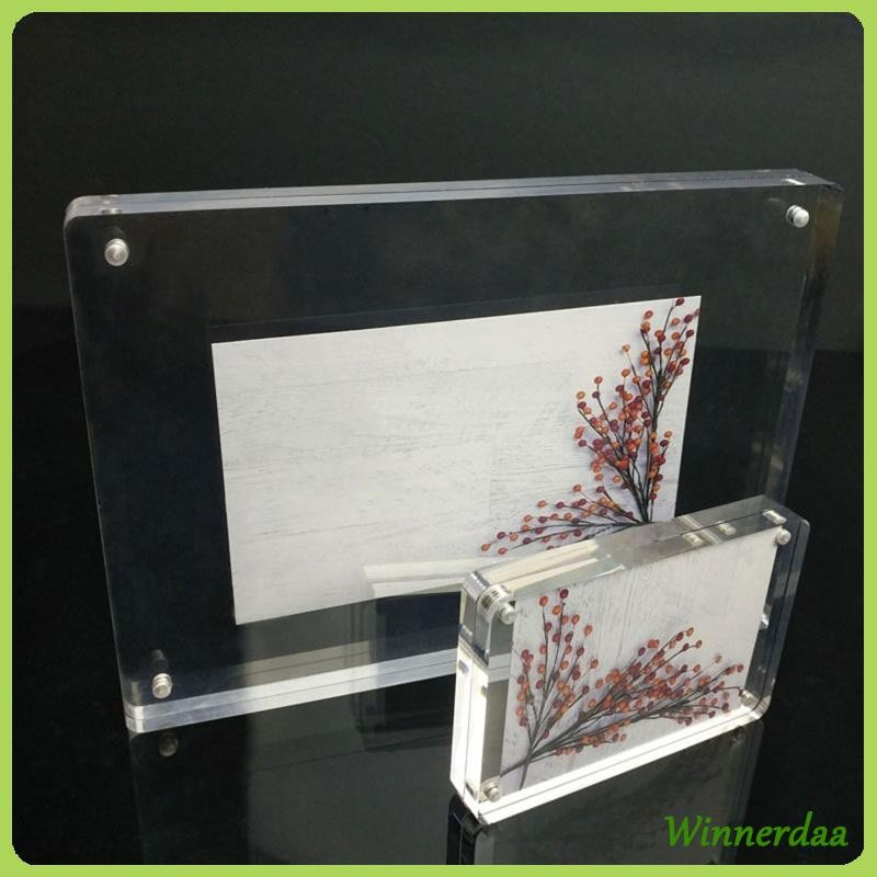 Acrylic Photo Frame Clear Picture Frame for Desktop Display, Record Memory