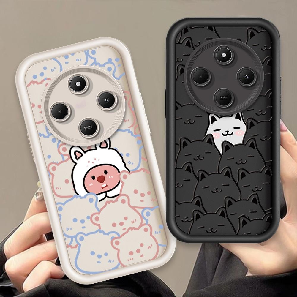 Ốp Lưng Cho Redmi 14C POCO C75 Hoạt Hình Silicon Mềm Ốp lưng TPU Mèo Loopy Mắt Thiên Thần Chống Sốc 