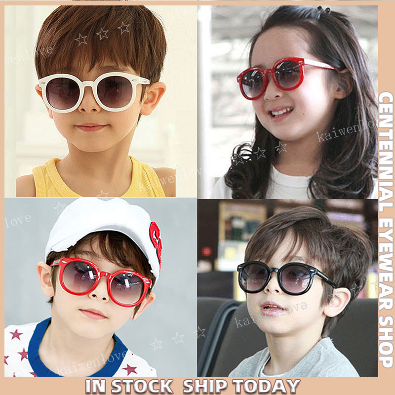 Mùa hè Mới Hàn Quốc Khung Tròn Kính Mát Trẻ Em Kính Mát Thời Trang Đinh Tán Mũi Tên Kính Mát Cho Bé 
