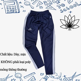 Quần thể dục học sinh 3 sọc, chất DÀY DẶN và có BIG IZE 85kg, quần thun dài thể thao - NH BIG SIZE SHOP