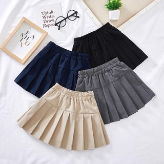 Tiingxuyu Bé Gái Kaki Váy Xuân Thu Trung Lớn Trẻ Em Bé Gái Màu Be Xanh Navy Đồng Phục Đi Học Váy Ngắn Học Sinh Tiểu Học Váy Xếp Ly