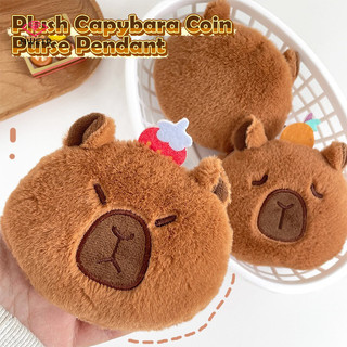 Hwetr Dễ Thương Capibara Sang Trọng Ví Đựng Tiền Xu Hoạt Hình Capybara Búp Bê Móc Khóa Mặt Dây Chuyền Ba Lô Túi Trang Trí Môi Túi Bảo Quản Mới