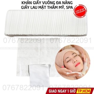Khăn giấy vuông đa năng việt nam | giấy lau mặt thẩm mỹ | giấy lau mặt spa