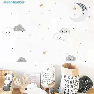 Sticker Dán Tường Trang Trí Hình Đám Mây Và Ngôi Sao Đáng Yêu