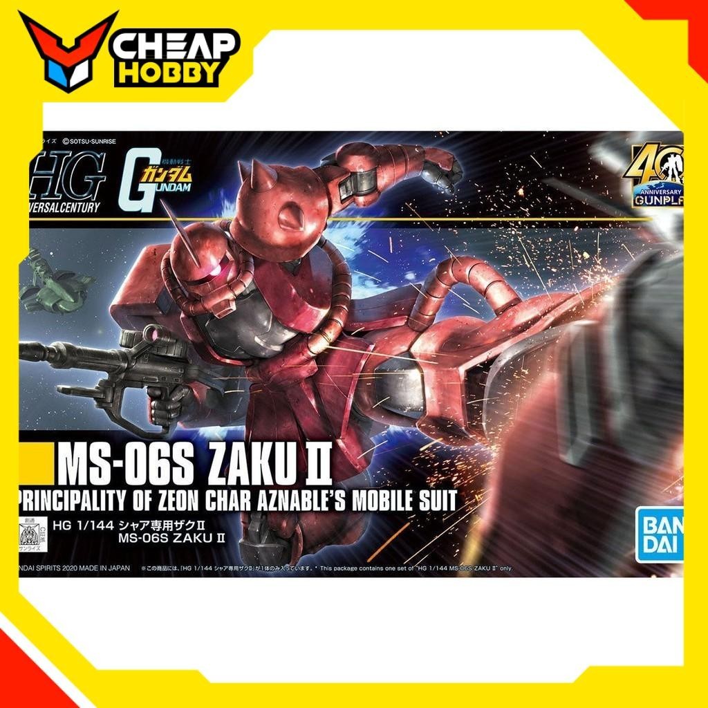 Mô Hình Gundam Bandai HG 234 MS-06S ZAKU II 1/144 MS Gundam Chính Hãng Bandai JP