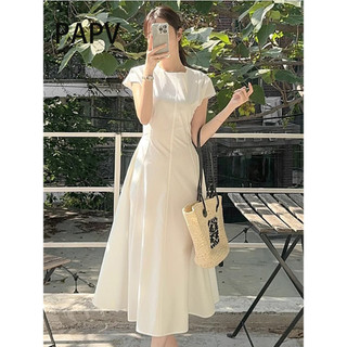 Váy ngắn tay cổ tròn Papv Chic 4197