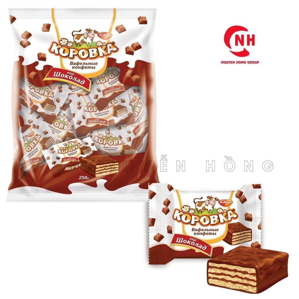 Bánh xốp socola KOPOBKA 250 nhập khẩu Nga thơm ngon Thức Ăn Snack