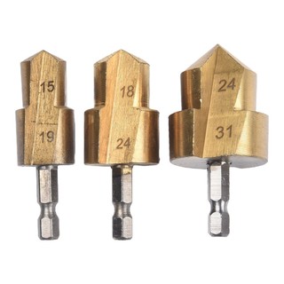 3pcs 6.35mm Hexagonal Shank Drill Bit Water Pipe Expansion Drill Punch Plumber High Quality