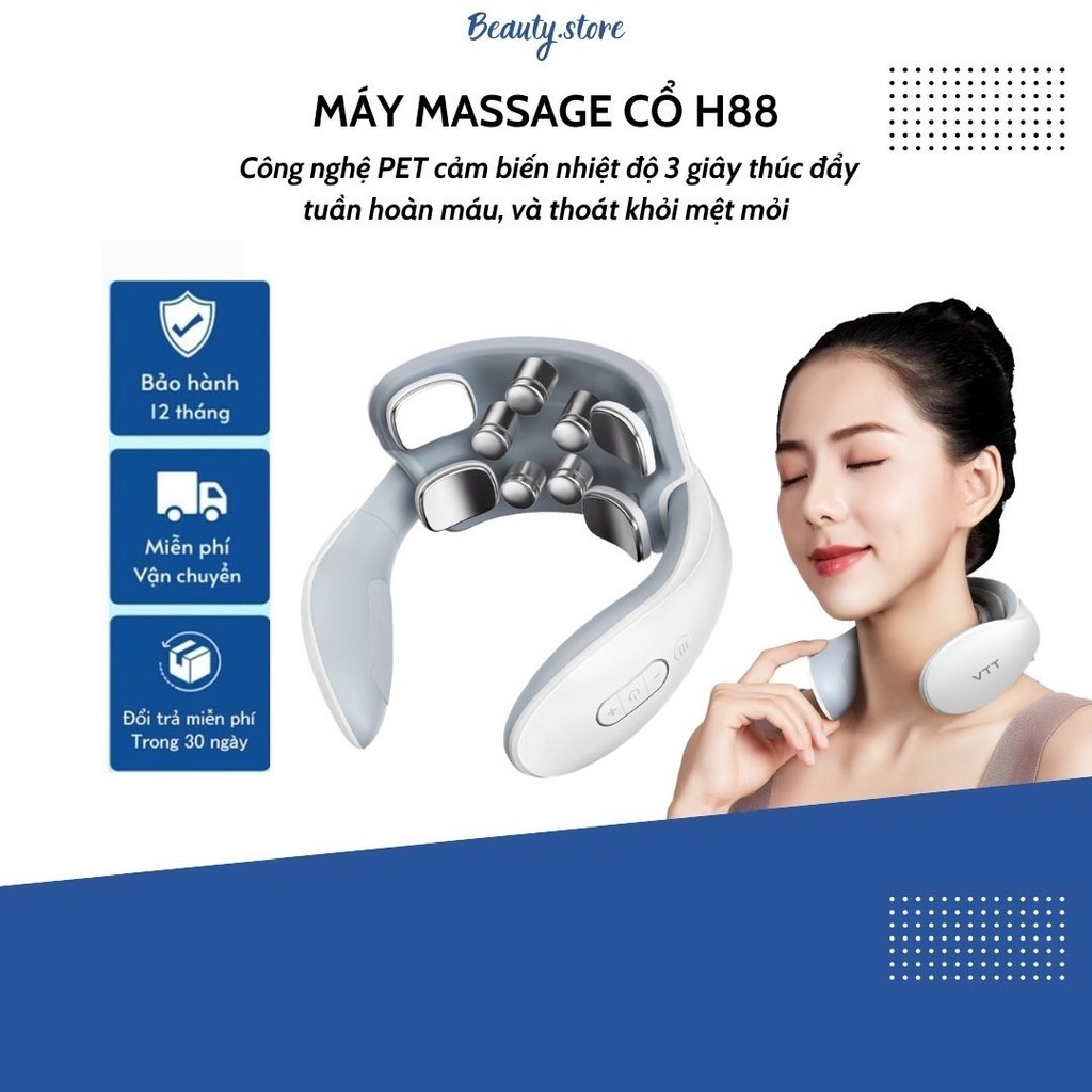 Máy massage cổ Konka H88 giảm đau nhức cổ gáy thư giãn hiệu quả CSSD28 Beautystore
