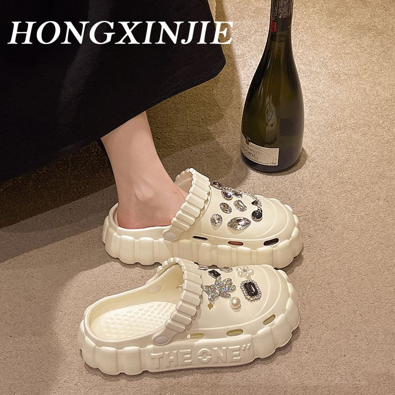 HONGXINJIE dép sandal nữ dép đế cao Thoải Mái Xinh Xắn Chống trơn trượt Phóng khoáng Đa màu sắc Siêu nhẹ FDL24804D0 32Z240808