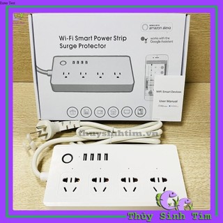 Hẹn Giờ Wifi Smart Aquarium 4 Ổ + 4 Cổng USB