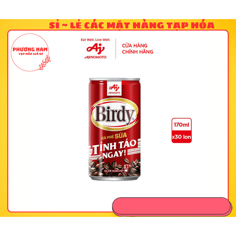 Thùng 30 Lon Cà Phê Birdy® Sữa 170ml/Lon