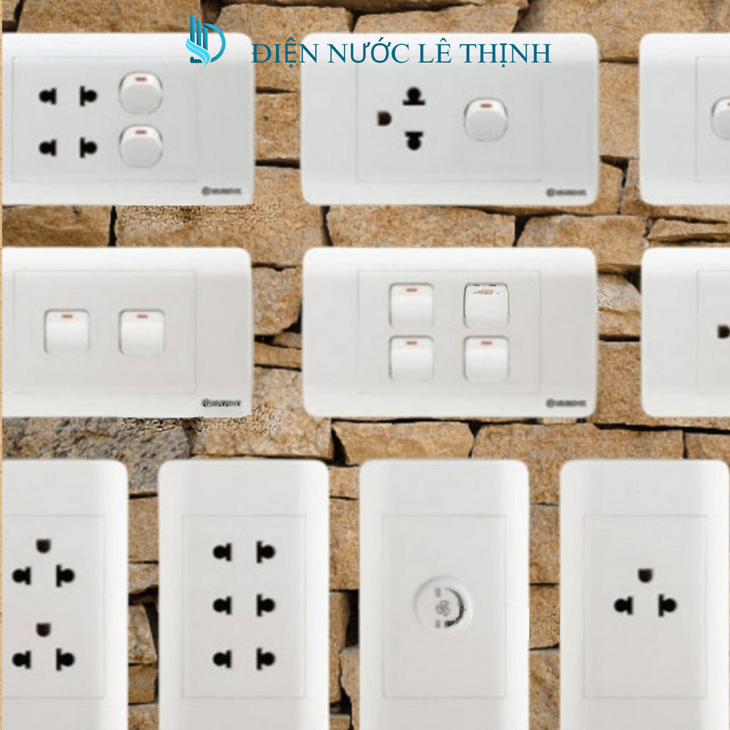 [Hot] Ổ Cắm Điện Sino Âm Tường, Mặt Hại Công Tắc Ổ Cắm Điện Sino, Ổ Đôi Sino