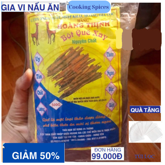 500gr Bột quế Hoàng Thịnh thơm cay ngọt - Hàng chuẩn