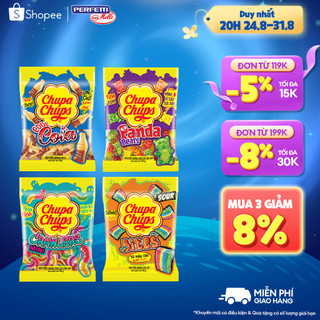 Kẹo dẻo Chupa Chups (Gói 160g) hương trái cây hỗn hợp, hương cola mang đến vị ngọt, vị chua và đa dạng hình dáng