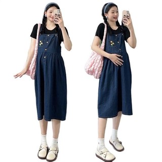 Váy bầu đẹp giá rẻ Sét yếm bầu MAMADRESS thiết kế YẾM BÒ KÈM ÁO RỜI SY9