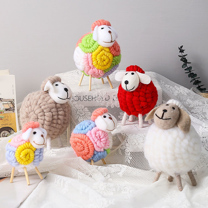 Đồ trang trí Máy tính để bàn Đồ trang trí nhỏ Đồ trang trí nhỏ Hình ảnh con cừu sáng tạo Nhà Phòng k