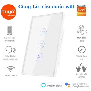 Công tắc thông minh cửa cuốn WIFI+BLUETOOTH TUYA điều khiển từ xa qua điện thoại