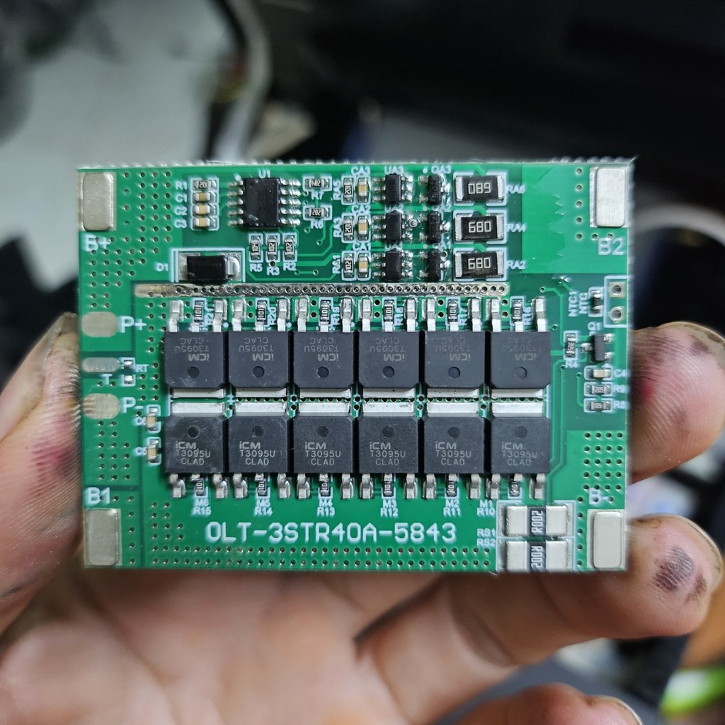 Mạch BMS 3S 12,6V 40A / 65A Sịn quản lí bằng ic (Xanh). Mạch bảo vệ xả cân bằng cho khối pin 3s 12v