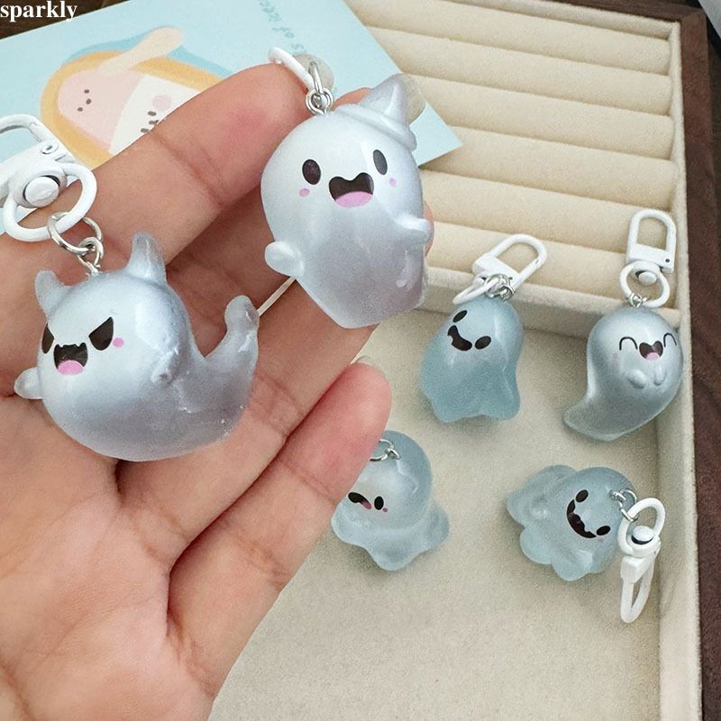 🎉sparkly🎉 Halloween Ma Móc Khóa Hoạt Hình Dễ Thương Phát Sáng Trong Bóng Tối Schoolbag Mặt Dây Chuyền Cặp Đôi