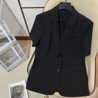 Áo Khoác Blazer Nữ Bigsize 100kg 150kg Tay Ngắn Mỏng Form Rộng Mùa Hè Phong Các Ulzzang Hàn Quốc Đẹp