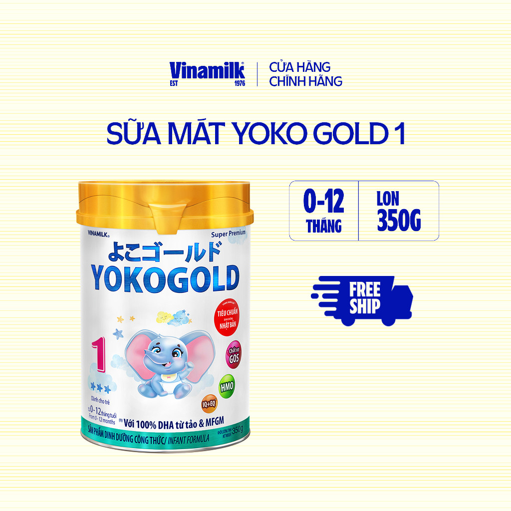 2 Hộp Sữa bột YOKO GOLD 1 350g (cho trẻ từ 0 - 1 tuổi)