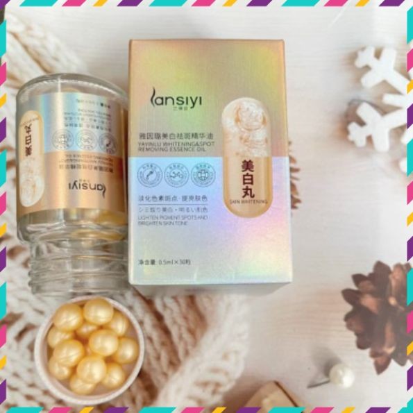Viên Bôi Tinh Chất LANSIYI Mờ Nám Tàn Nhang, Thâm Mụn, Trẻ Hóa Trắng Da (Hộp 30 Viên x0,5ml)  - QUEENSHOP68