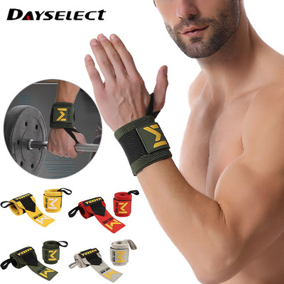 Dayselect 1 Cặp Quấn Dây Đeo Tay Cử Tạ Cứng Kéo Quả Tạ Ngón Tay Cái Khóa Nén Dây Đeo Cổ Tay
