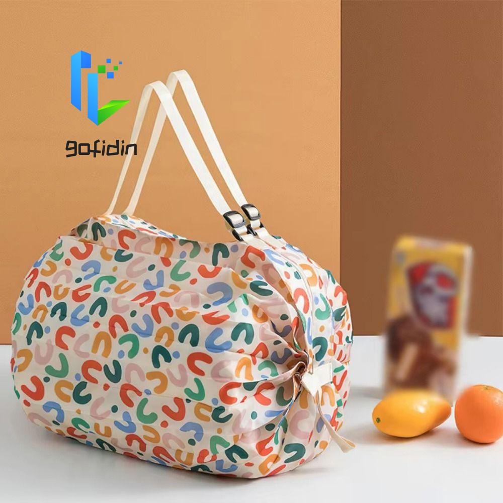 Túi mua sắm gấp GOFIDIN, Túi đi biển sáng tạo di động, Thời trang thoáng khí Dung tích lớn Nhẹ Túi sinh thái có thể gập lại Túi tạp hóa