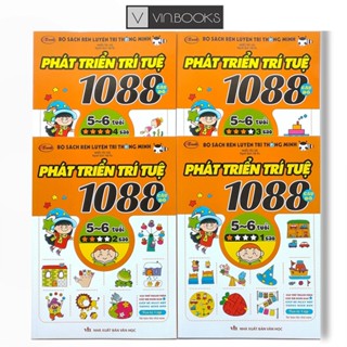 Sách - 1088 Câu Đố Phát Triển Trí Tuệ 5 - 6 Tuổi (Bộ 4 Cuốn)