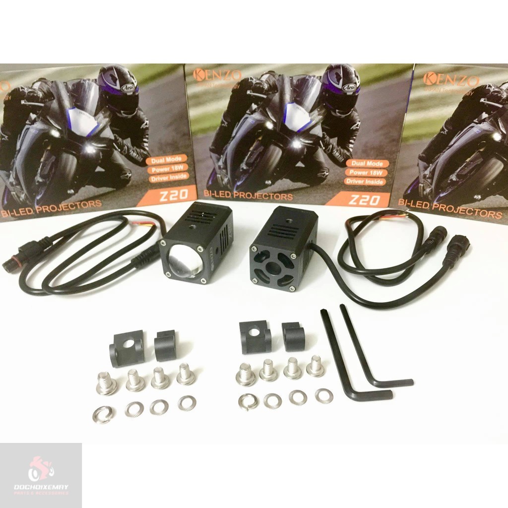 Đèn Led Trợ Sáng Kenzo Z20  công suất 18w độ sáng khủng, nhỏ gọn tiện lợi cos pha 2 chế độ . DoChoiX