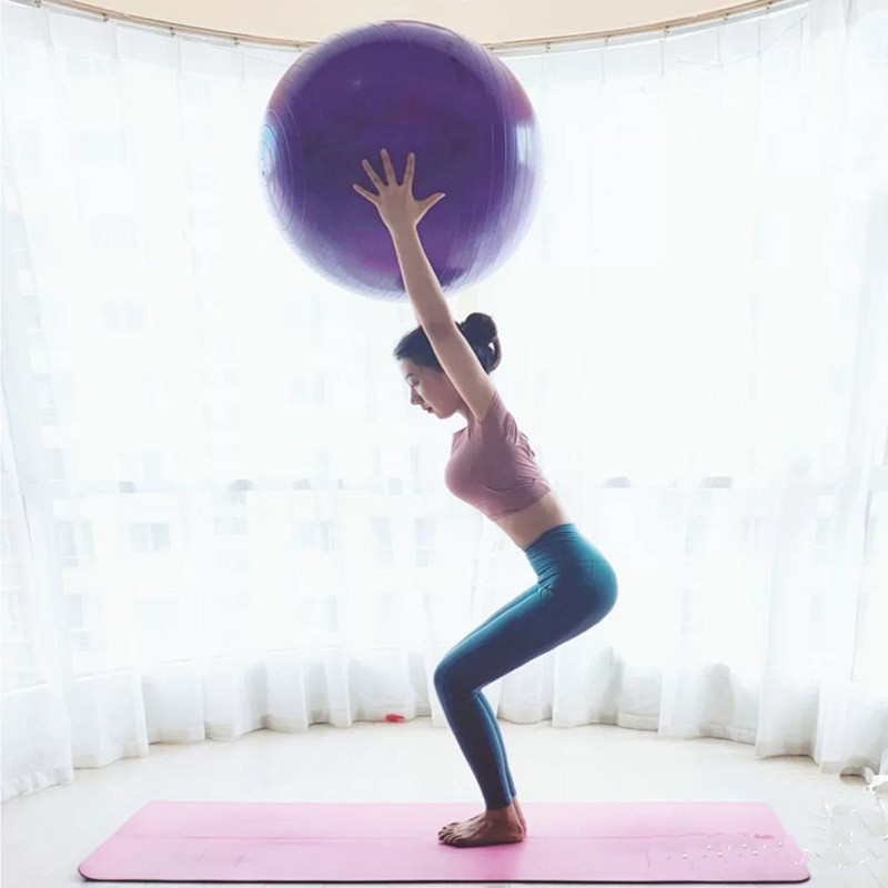 Tập yoga chống nổ dày, tập thể dục, giảm cân, bóng bóng.  PVC Yoga Big Ball Yoga phụ trợ nhiều màu s