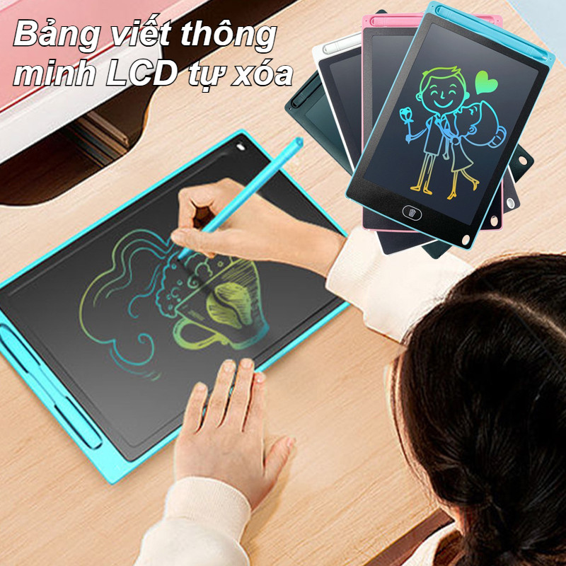 Bảng viết thông minh LCD tự xóa 12inch, 8,5 inch không bụi mịn an toàn cho bé Đồ Chơi Giáo Dục