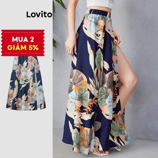 Lovito Váy Boho Váy xẻ họa tiết nhiệt đới dành cho nữ L89ED081